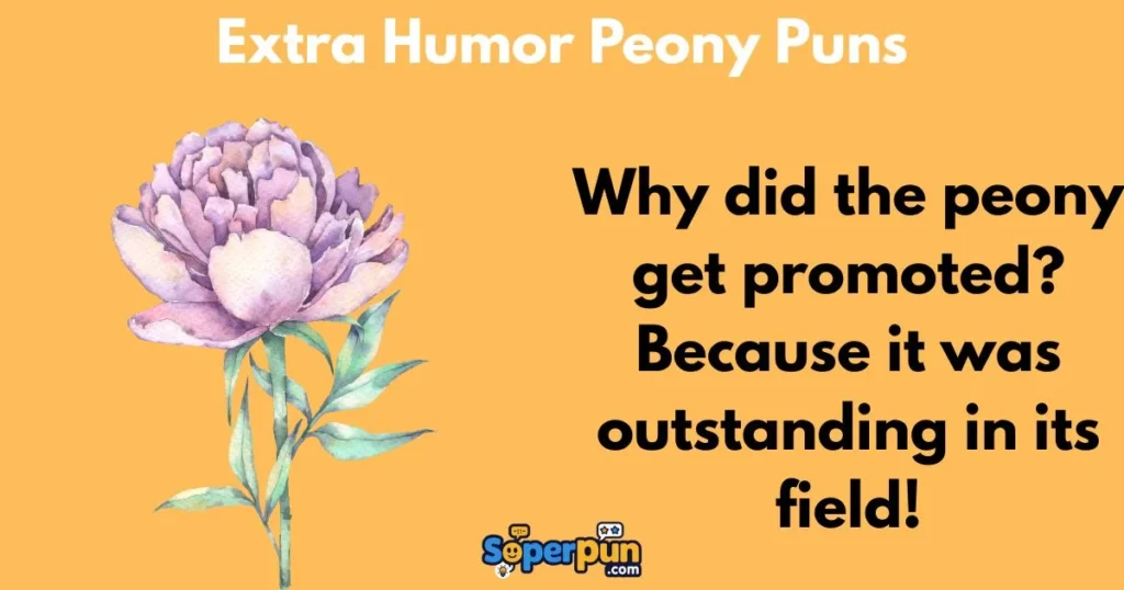 Extra Humor Peony Puns
