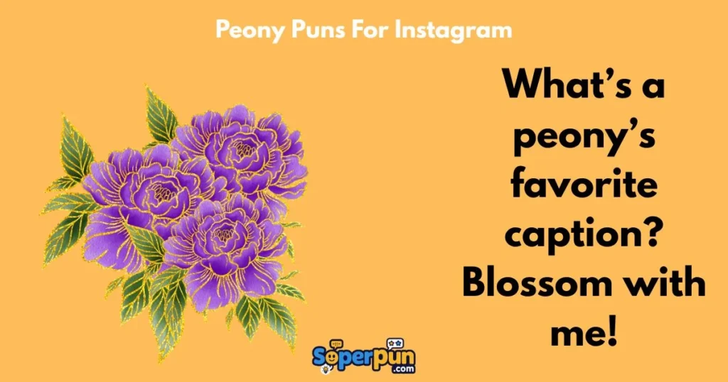Peony Puns For Instagram